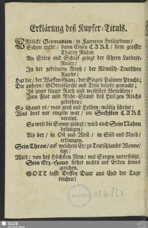 Erklärung deß Kupfer-Tituls