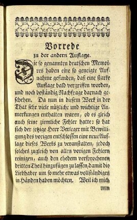 Vorrede zu der anderen Auflage.
