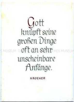 Postkarte mit christlichem Spruch