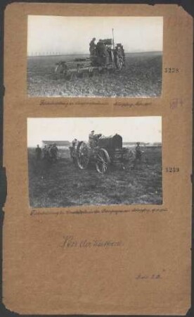Felderbestellung in Nordfrankreich mit Motorpflug