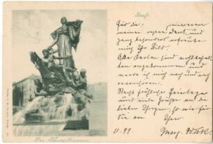 Gruß [aus Stettin]. Der Manzelbrunnen.