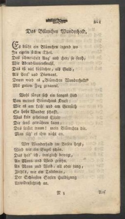 Das Blümchen Wunderhold