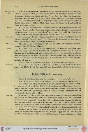 Karlsdorf, Kirrlach, Kißlau, Kronau, Langenbrücken