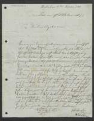 Brief von Johann Eller an Friedrich Hofmann