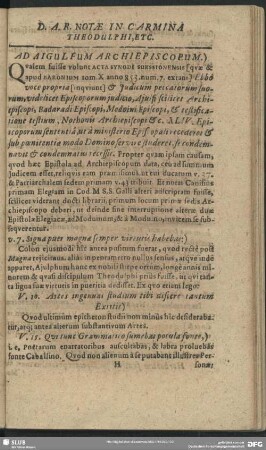 Notae In Carmina Theodulphi, Etc.