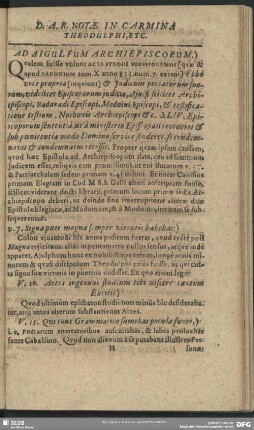 Notae In Carmina Theodulphi, Etc.