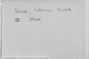 Reimer, Katharina Elisabeth - Reißmann, ...