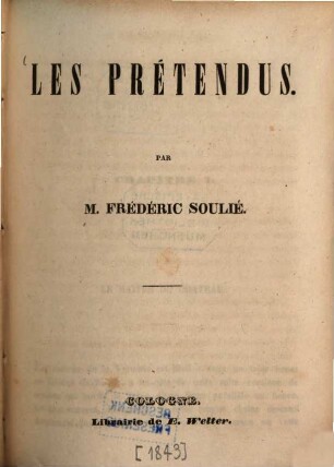 Les prétendus : Par Frédéric Soulié