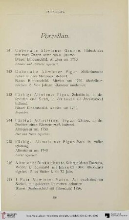 Porzellan (Nr. 241-277)