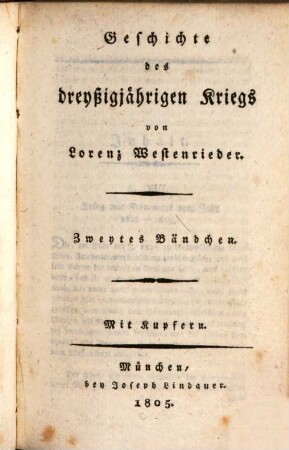 Historischer Calender. 1805