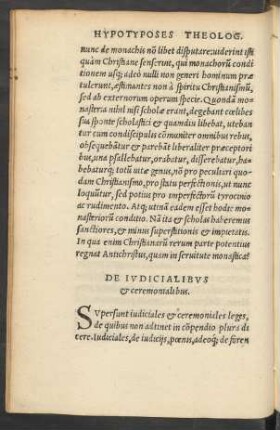 De Iudicialibus & ceremonialibus.