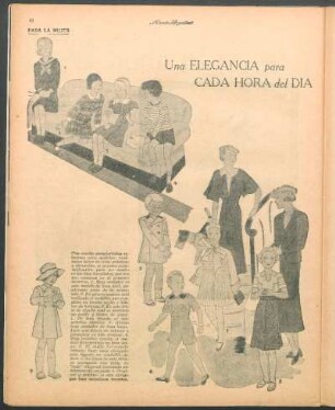 Una elegancia para cada hora del día [Dibujos] : Para la mujer
