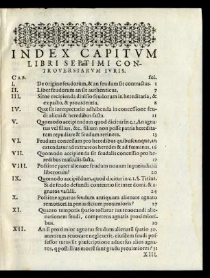 Index Capitum Libri Septimi ...