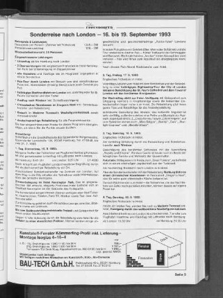Sonderreise nach London - 16. bis 19. September 1993