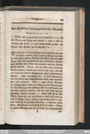 Am Sonntage Quinquagesimä oder Estomihi.