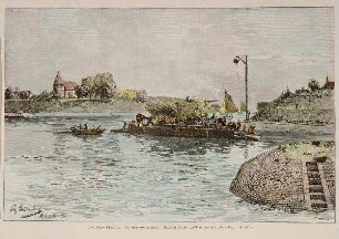 Vom Nord-Ostseekanal: Die Fähre bei Sehestedt