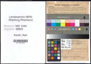 Entnazifizierung Karl Keuth , geb. 20.08.1886 (Finanzbeamter)