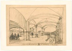 Thiersch, Friedrich von; München; Löwenbräukeller - Innenraum Eiskeller (Perspektive)