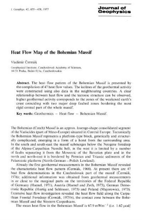 Heat flow map of the Bohemian Massif