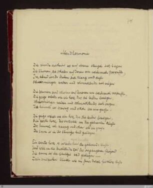 Abendharmonie (Abendeinklang) : [SW XIII/XIV: H3a]; [SW XIII/XIV, S. 61/176]