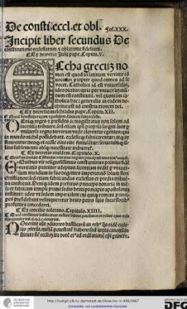 Incipit liber secundus de constitutione ecclesiarum et oblatione fidelium
