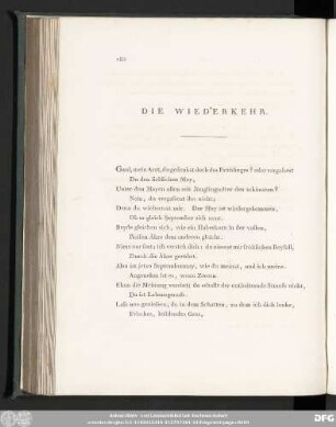 Die Wiederkehr.