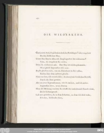 Die Wiederkehr.