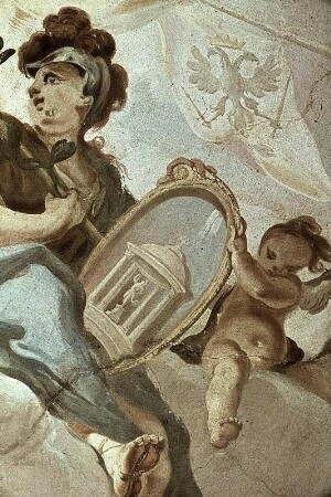 Deckenbild : Allegorie auf den (Dreißigjährigen?) Krieg
