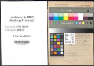 Entnazifizierung Alfred Lerche , geb. 01.11.1905 (Werkmeister)