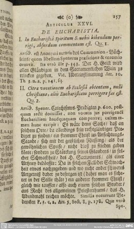 Articulus XXVI. De Eucharistia