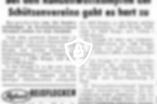 Bei [Name maskiert] der Schützenvereine geht es hart zu