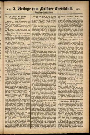 Dritte Ausgabe vom Samstag, den 09. März 1901.