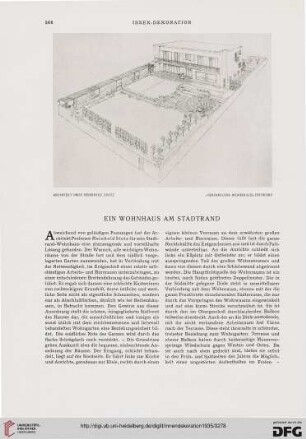 Ein Wohnhaus am Stadtrand