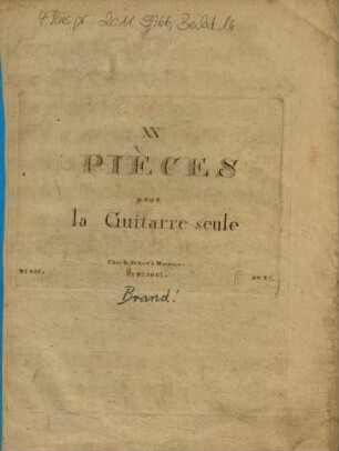 XX pièces pour la guitarre seule