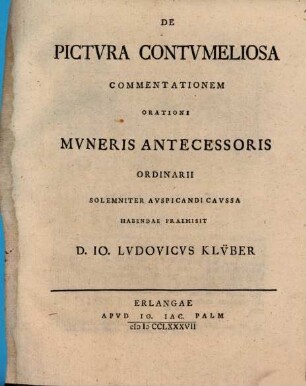 De pictvra contvmeliosa commentationem