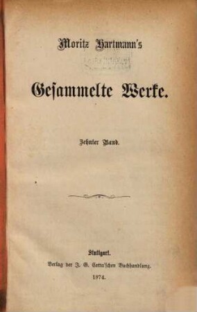 Moritz Hartmann's gesammelte Werke, 10