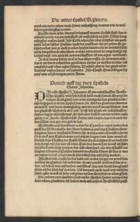 Vorred auff die drey Episteln Sancti Johannis.