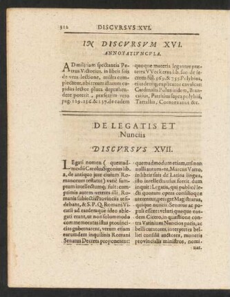 De Legatis Et Nunciis Discursus XVII.