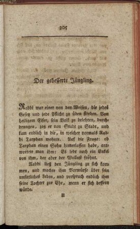 Der gebesserte Jüngling.