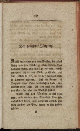 Der gebesserte Jüngling.