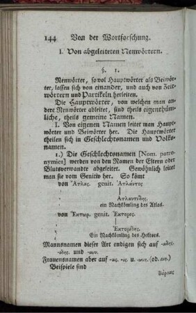 I. Von abgeleiteten Nennwörtern.