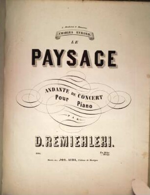 Le paysage : andante de concert pour piano
