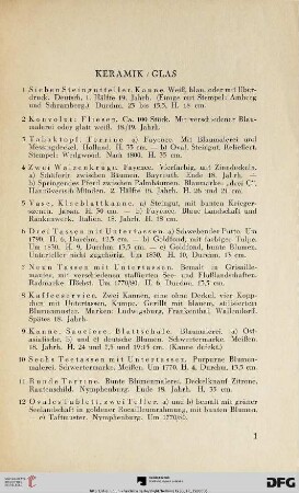 Keramik/Glas (Nr. 1-21)