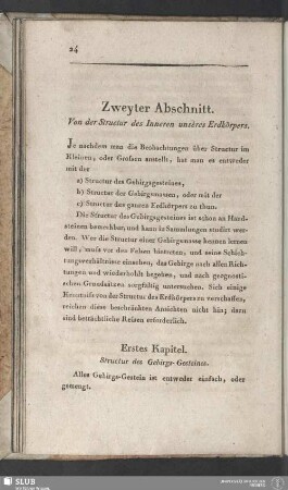 Zweyter Abschnitt. Von der Structur des Inneren unseres Erdkörpers