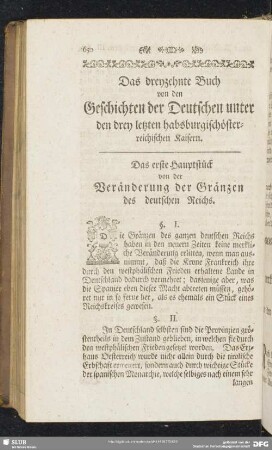 Das dreyzehnte Buch von den Geschichten der Deutschen unter den drey letzten habspurgischösterreichischen Kaisern