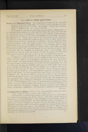 Neu erschienene Bücher und Schriften.