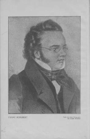 Franz Schubert. Nach einer Lithographie von Joseph Kriehuber.