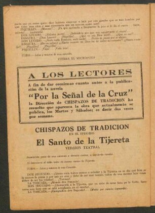 El santo de la Tijereta : Versión teatral
