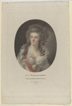 Bildnis der F. S. Wilhelmine de Prusse