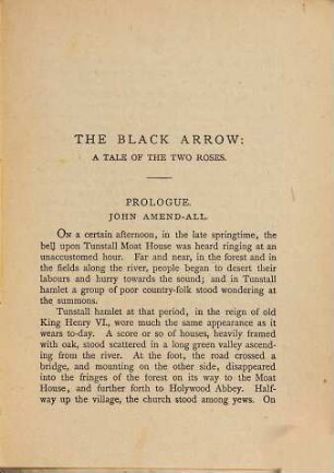 The black arrow : a tale of the two roses